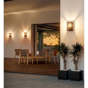 Aplique de Pared Alamonte 3 de Metal Negro a Rayas E27 IP44 – Eglo - Image 5