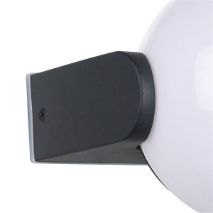 Aplique de Pared Exterior Rubio con Estructura de Aluminio y Esfera Blanca E27 IP64 – Eglo - Image 3