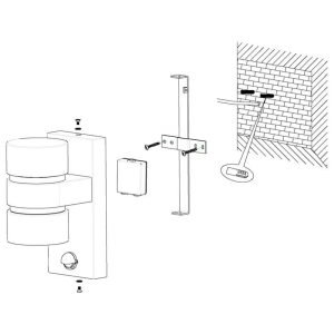 Aplique de Pared LED ATOLLARI para Exterior con Sensor 3000K IP44 – Eglo - Image 2
