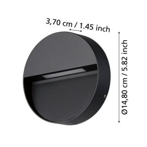 Aplique de Pared LED MARUGGIO Redondo 4,8W IP65 – Eglo - Image 4