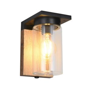 Aplique exterior ARDILA Madera con Sensor Oscuridad E27 40W IP44 - TRIO Lighting - Imagen 2