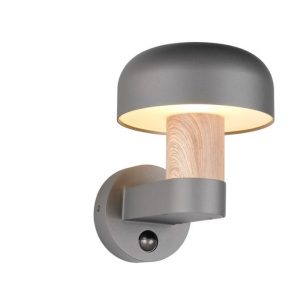Aplique Exterior FRASER con Sensor Imitación Madera E27 10W IP54 - TRIO Lighting - Imagen 1