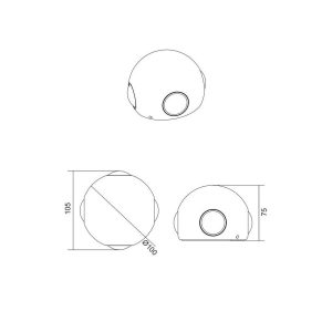 Aplique Exterior LED AVISIO 2W 4 Luces 250lm 3000K IP54 Negro - TRIO Lighting - Image 5