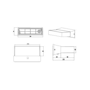 Aplique Exterior LED CUANDO con Sensor 11W 1400lm 3000K IP65 - TRIO Lighting - Image 5