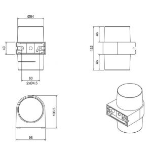 Aplique exterior LED MOLINA Cilíndrico Moderno IP54 - TRIO Lighting - Imagen 4