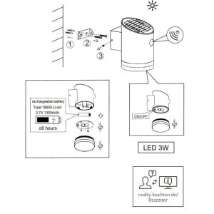 Aplique Solar LED SALTA Níquel Mate con Sensor IP44 - TRIO Lighting - Image 4