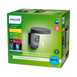 Aplique Tyla LED 1×1,2W 4000K Solar con Sensor Antracita IP44 – Philips - Image 3