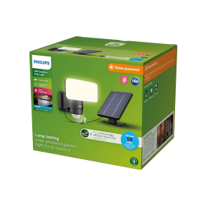 Aplique Tylus LED 1×6W 5000K Solar con Sensor Ultra Eficiente Negro IP44 – Philips - Image 3