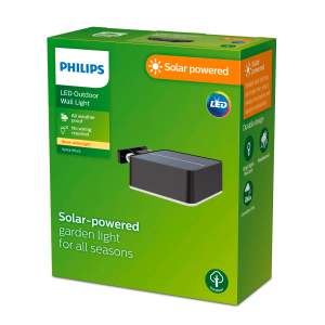 Aplique Vynce C LED 1×1,5W 2700K Solar Negro IP44 – Philips - Image 3