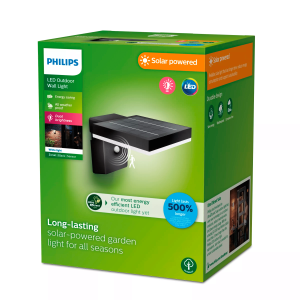 Aplique Zonal C LED 1×1,3W 3000K Solar con Sensor Ultra Eficiente Negro IP44 – Philips - Image 3
