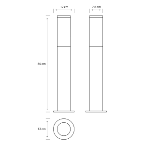 Baliza Utrech G Antracita Sin Bombilla IP44 – Philips - Image 3