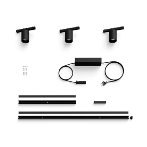 Kit Perifo con 3 Focos para Pared Philips Hue Negro White & Colors