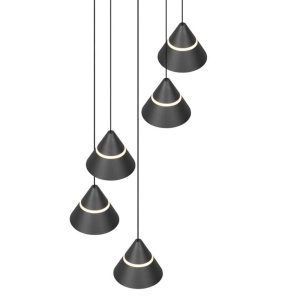 Lámpara Colgante LED ROMEO 5 Luces 35W 3500lm Negro IP20 - TRIO Lighting - Image 2