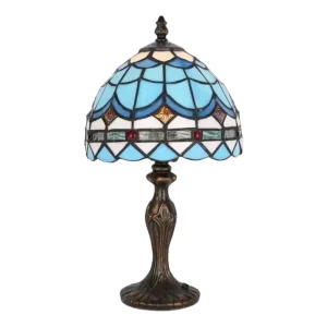 Lámpara de Sobremesa Tiffany Azul E14 1 Luz IP20 Interior – Campiluz