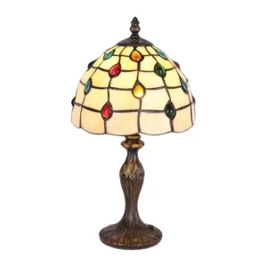 Lámpara de Sobremesa Tiffany Lágrimas de Colores E14 1 Luz IP20 Interior – Campiluz - Image 1