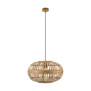 Lámpara de Techo Natural AMSFIELD con Pantalla de Madera Trenzada E27 IP20 – Eglo
