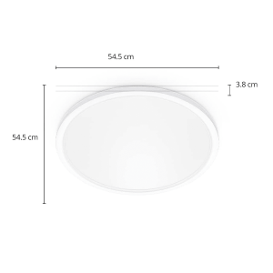 Plafón de Techo SuperSlim LED 32W Philips WiZ Blanco RGB 2200K–6500K – Philips - Imagen 4