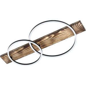 Plafón LED Interior de Madera y Negro BOYAL 12W 1700 lm 3000K – Eglo