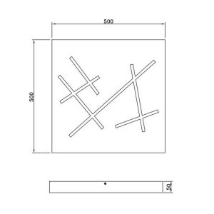 Plafón LED SNIP 50x50cm 24W 2800lm regulable IP20 - TRIO Lighting - Image 5