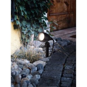 Proyector de Jardín con Pincho NEMA 1 Orientable GU10 LED 3W 3000K IP44 Negro – Eglo - Image 2