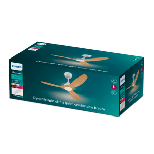 Ventilador Olas G LED 32W+24W Blanco y Madera – Philips - Imagen 3
