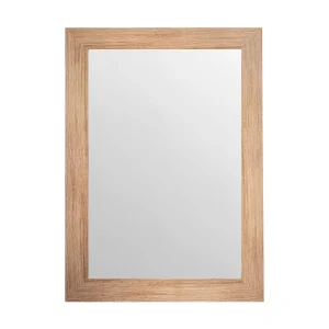 Espejo Decorativo Rectangular 40 x 60 cm con Marco de Madera Natural - Campiluz